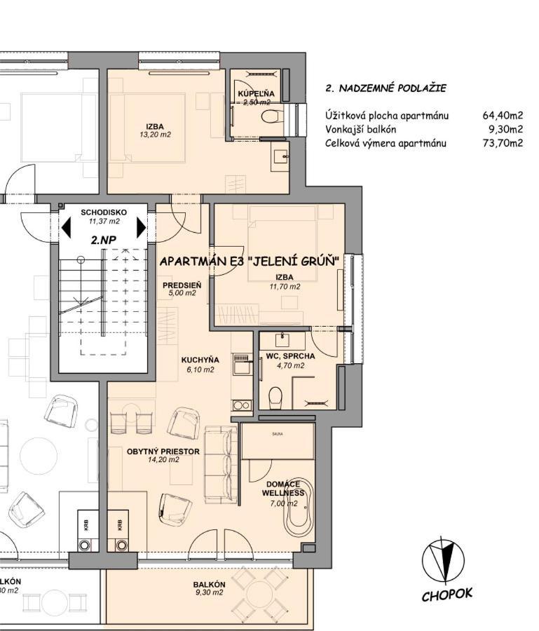 Apartman Jeleni Grun Jasna 迪马诺卡多林纳 外观 照片